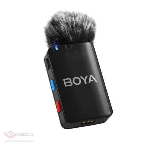 Mikrofony BOYA BOYAMIC 2-02 bezprzewodowe 2.4 GHz USB-C - czarne
