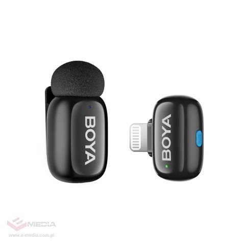 Mikrofony BOYA mini 2-01 bezprzewodowe 2.4GHz USB-C - czarne