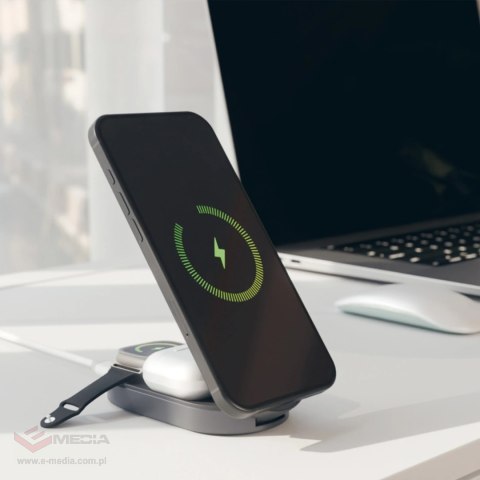 Stacja ładująca SBS składana 3w1 bezprzewodowa QI2 MFI - Made for iPhone - czarna