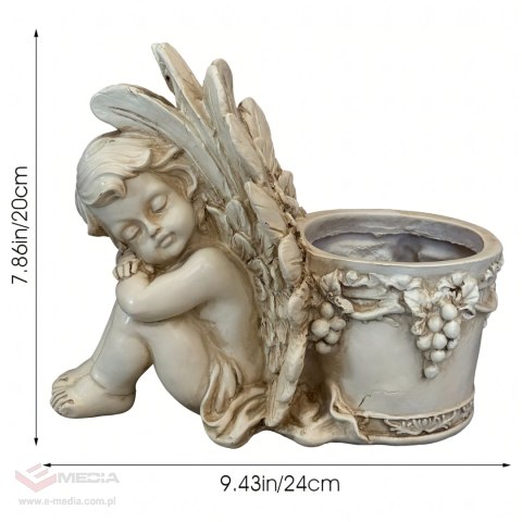 12x Figurka Doniczka Donica Ogrodowa Rzeźba Aniołek Anioł Nagrodek Dekoracja