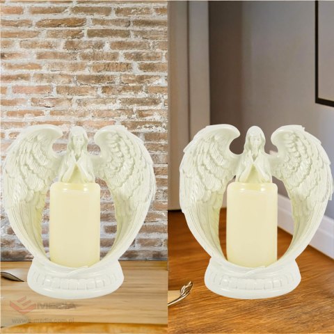 24 x Figurka Dekoracyjna Świecznik Świeca Ozdoba Anioł Aniołek Led Święta Ogród 21cm