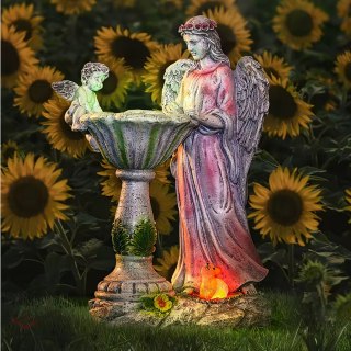 6x Figurka Świecznik Dekoracja Posążek Aniołek Solarny Led RGB do Ogrodu