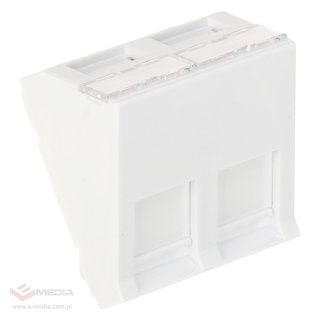 GNIAZDO MODULARNE KEYSTONE KĄTOWE SXF-M-2-45-WH-U SOLARIX