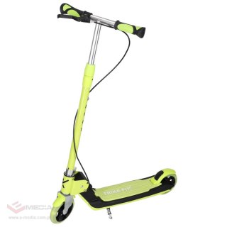 Hulajnoga dla dzieci TRIKE FIX dwukołowa LED składana podwójne hamulce neon zielony