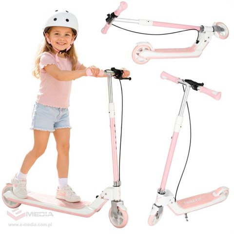 Hulajnoga dla dzieci TRIKE FIX dwukołowa LED składana podwójne hamulce różowa