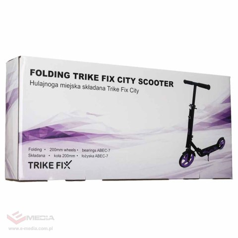 Hulajnoga miejska Trike Fix składana koła 200mm czarno-fioletowa