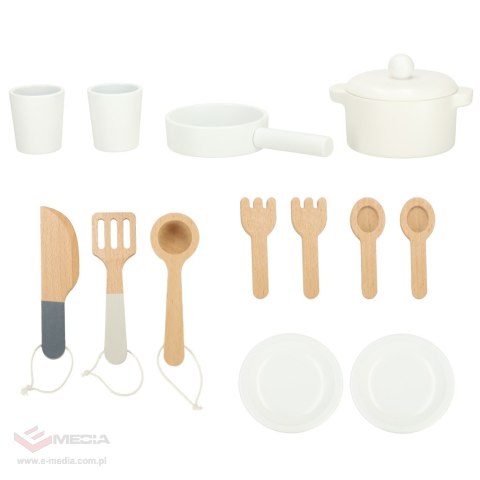 Kuchnia dla dzieci drewniana MDF LULILO FLORA akcesoria różowa 82cm