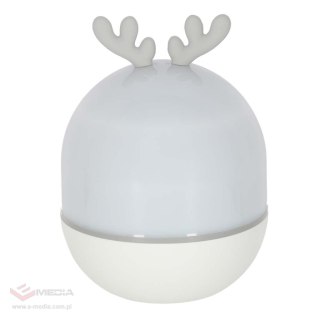 Lampka nocna projektor gwiazd LED USB obrotowy 6 motywów pilot jelonek
