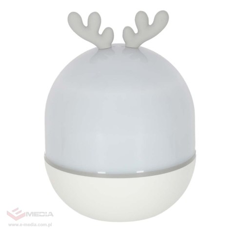 Lampka nocna projektor gwiazd LED USB obrotowy 6 motywów pilot jelonek
