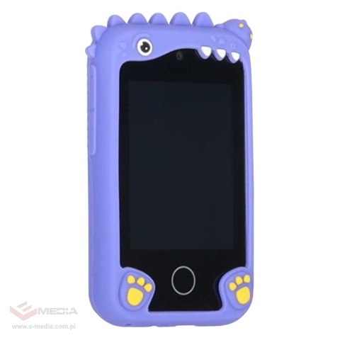 Telefon smartfon dla dzieci aparat kamera karta 8GB niebieski dinozaur