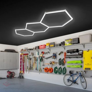120x Lampa Led Hexagon Panel Oświetlenie Warsztat Garaż Dom 247x98cm 125W 6500K