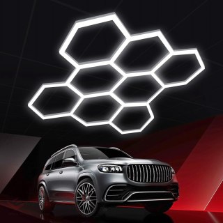 60x Lampa Led Hexagon Panel Oświetlenie Warsztat Garaż Dom 257x244cm 280W 6500K