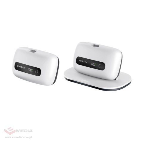 Bateria BoboVR BM60-2 6500 mAh do BoboVR M3 Pro+ i BoboVR M3 2 szt. ze stacją ładującą - biała