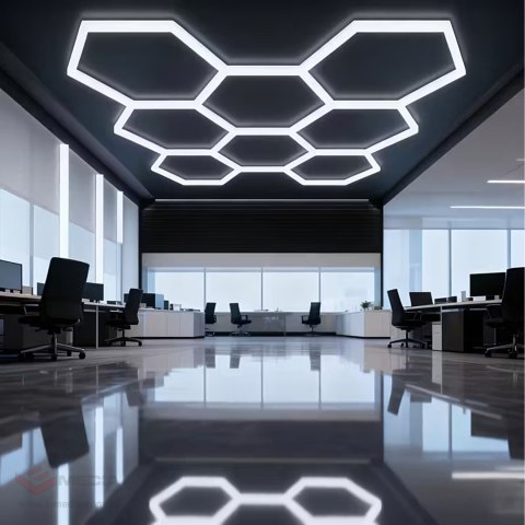 Lampa Led Hexagon Panel Oświetlenie Warsztat Garaż Dom 257x244cm 280W 6500K