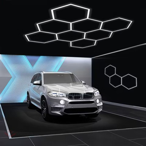 Lampa Led Hexagon Panel Oświetlenie Warsztat Garaż Dom 257x244cm 280W 6500K