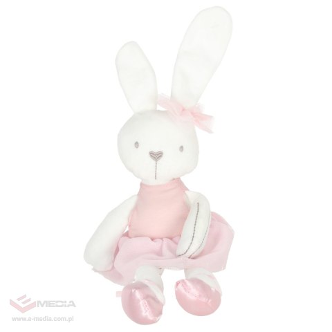Maskotka pluszowa pluszak przytulanka królik zajączek w różowej sukience 42cm