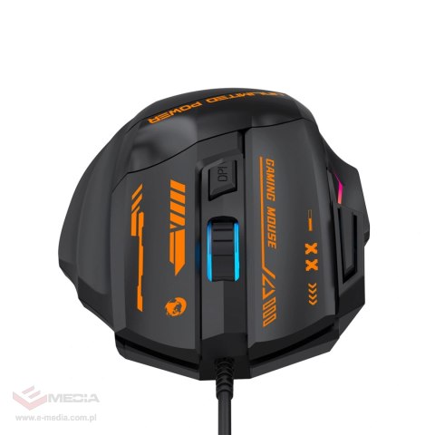 Mysz przewodowa Wozinsky WMGK-1179W gamingowa optyczna 7200 DPI z podświetleniem - czarna