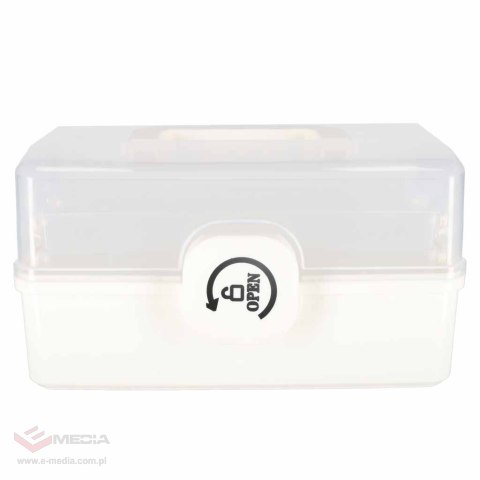 Organizer na leki pojemnik pudełko kasetka apteczka duży XL na zamek skrzynka 29x19x15,5 cm