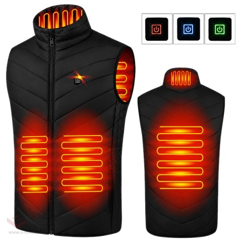 30x Kamizelka Podgrzewana Bezrękawnik Kurtka Zimowa Uniseks USB Powerbank r L
