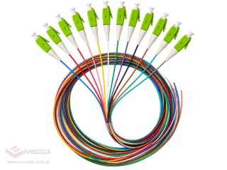 FO Pigtail SM 1J 9/125 (G.657.A1) wtyk LC/APC dł. 2 m "EASY STRIP" - najmniejszy dostępny promień gięcia (opakowanie 12 sztuk) 