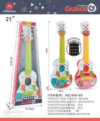 Gitara Dla Najmłodszych Zwierzątka Niebieska