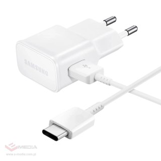 Ładowarka sieciowa Samsung EP-TA200EWE USB-A 15W z kablem EP-DR140AWE USB-A - USB-C (OOB Bulk - opakowanie zastępcze) - biała