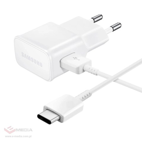 Ładowarka sieciowa Samsung EP-TA200EWE USB-A 15W z kablem EP-DR140AWE USB-A - USB-C (OOB Bulk - opakowanie zastępcze) - biała