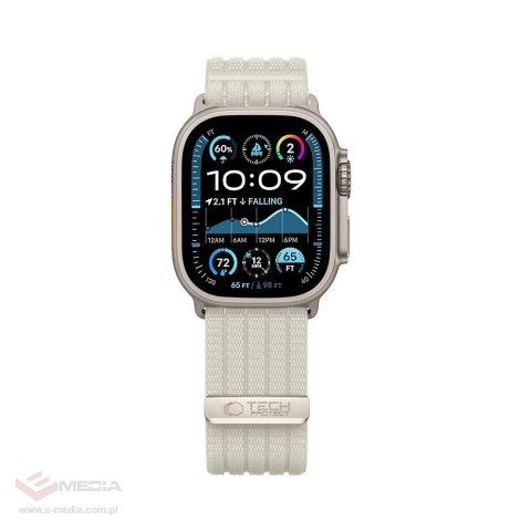 Pasek Tech-Protect Nylon Sport na Apple Watch 44 / 45 / 46 / 49 mm - beżowy