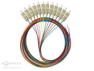 Pigtail MM OM4 1G 50/125 wtyk SC dł. 2 m "EASY STRIP" opak. 12 szt. wielokolorowe ALANTEC