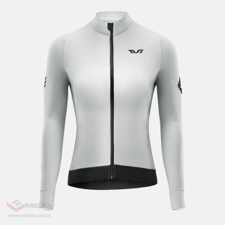 Bluza kolarska damska Rockbros YDWT006 TVI ocieplana jesień/zima S - biało-szara