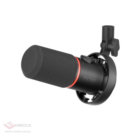 Mikrofon dynamiczny gamingowy BOYA CastMic S60 przewodowy USB XLR - czarny