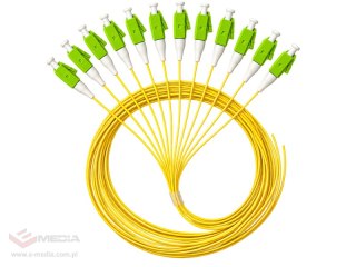 FO Pigtail SM 1J 9/125 (G.657.A1) wtyk LC/APC dł. 2 m "EASY STRIP" - najmniejszy dostępny promień gięcia (opakowanie 12 sztuk, ż