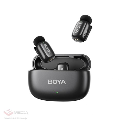 Mikrofony BOYA mini 2-02 bezprzewodowe 2.4GHz USB-C - czarne