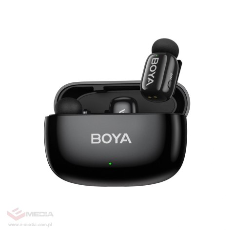 Mikrofony BOYA mini 2-02 bezprzewodowe 2.4GHz USB-C - czarne