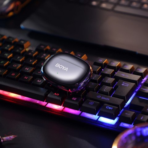 Mikrofony BOYA mini 2-02 bezprzewodowe 2.4GHz USB-C - czarne