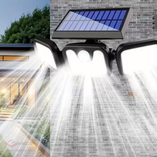640x Lampa Solarna 74 Led 4w1 Zewnętrzna Uliczna Czujnik Ruchu Zmierzchu Mocna