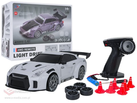 Autko R/C do Driftu 1:20 z Funkcją Świateł Szary