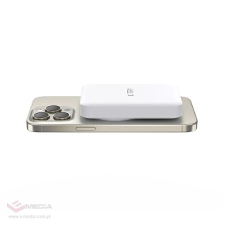 Powerbank Tech-Protect LifeMag PB11 z MagSafe 10000mAh 15W port USB-C - biały + kabel USB-C