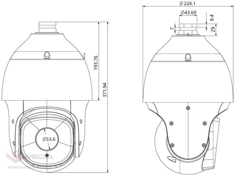 Tiandy TC-H326S Kamera IP Szybkoobrotowa Zewnętrzna 2 Mpix