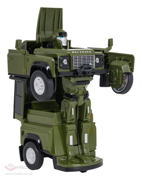 Autko Metalowe/Robot 2w1 1:32 Land Rover Defender Zielony RASTAR