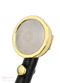 Black and gold high-pressure shower head, 3 modes