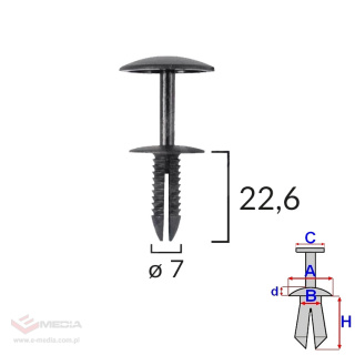 Universaldübel für Polster FI 7mm 10er Pack