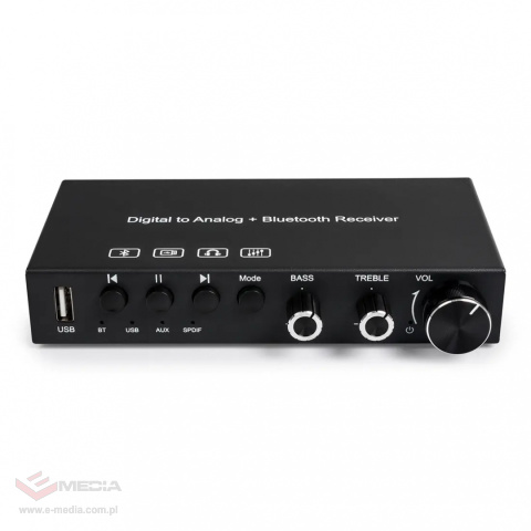 Konwerter DAC Bluetooth Audio Digital na Analog R/L lub Jack 3,5mm Spacetronik SP-HDC13