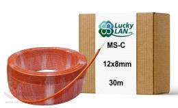 Microduct MS-C 12x8 30m with draught cord orange ground / wall