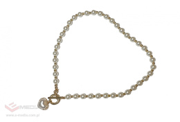 Naszyjnik z perełek z zawieszką w kształcie serca cyrkonie