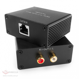 Przedłużacz Transmiter Audio 2x RCA 500m LAN SPA-LHF02