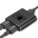 Rozgałęźnik Sumator HDMI Bi-Direction 1x2 lub 2x1 Spacetronik SPH-BIDHD02 z przełącznikiem 1/2 2/1