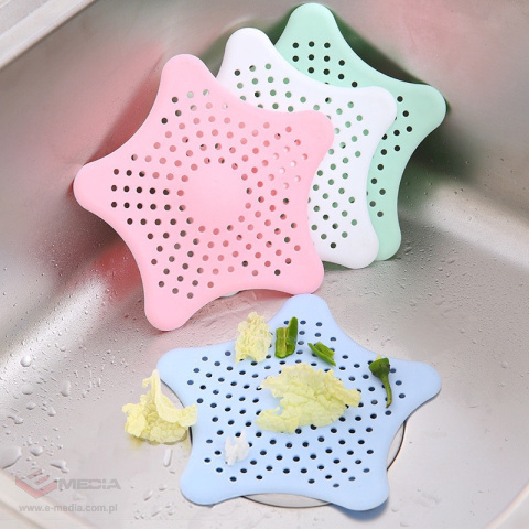 Star-shaped silicone shower and sink filter