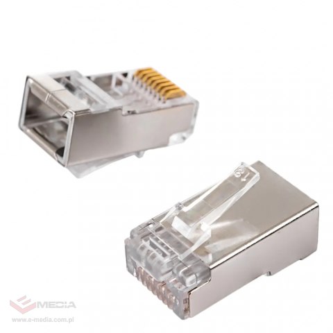 RJ45 Cat.6 FTP plug, pass-through shielded