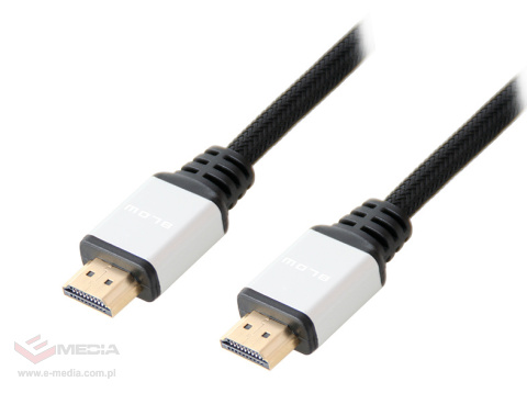 Kabel oplot HDMI-HDMI SILVER +filtry 3m